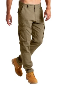 Herren Cargo Combat Arbeitshose Chino Baumwollhose Arbeitskleidung Jeans Gr. 32-44  - Bild 1 von 44