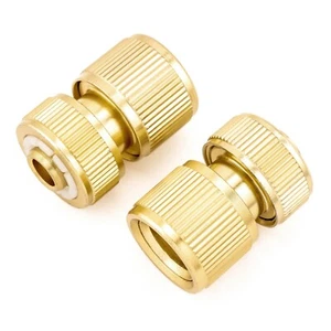 2pcs Australian Brass Adaptor End Female 12mm Standard Hose x 12mm Snap Fitting - Bild 1 von 4