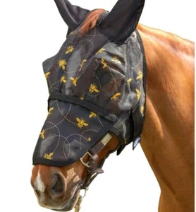 Mackey Equine Bee Mine Fly Mask with Ears & Detachable Nose - Medium, Large, XL - Bild 1 von 3