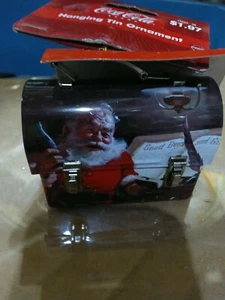 4 Coca-Cola Hanging Tin Ornament NWT - Picture 1 of 4