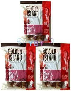 3 Packs Golden Island Korean BBQ Pork Jerky 14.5 OZ Each Pack - Picture 1 of 6