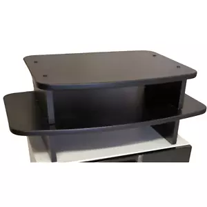 Supporto mobile Rialzo legno nero per porta TV Monitor Tastiera Console DVD VCR - Foto 1 di 14