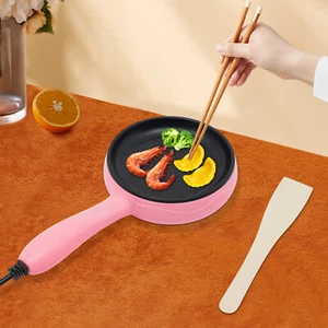 Padella Cucina Elettrica 6 Pollici, Padella Elettrica Antiaderente, Rosa Mini Padella - Foto 1 di 21