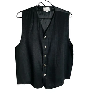 Chaleco Chaleco Chaleco Lazio Como Italia Para Hombre M Negro Plata Botones Formal Azteca Occidental - Imagen 1 de 6