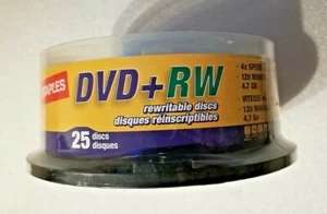 Staples Marken DVD + RW Discs 25 Stück werkseitig versiegelt Neu in Verpackung - Bild 1 von 4