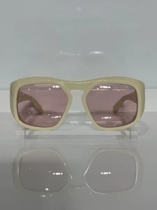 Valentino V-179 Ivory Gold Chunky Acetate custom Pink Sunglasses - Picture 1 of 6
