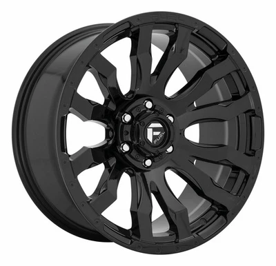 Rueda negra brillante 20" combustible 1 pieza D675 Blitz 20x9 8x6,5 1 mm para Chevy GMC Ram Ford Foto 1 de 4