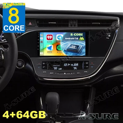 8 Core 4+64GB Apple Carplay For Toyota Avalon 2013-2018 Android 14 Stereo Radio - Image 1 of 4