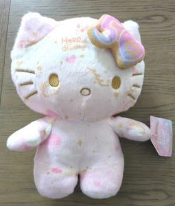 Sanrio Hello Kitty 50. Jubiläum 14 Zoll Plüsch Rosa & Gold Neu mit Etikett - Bild 1 von 8