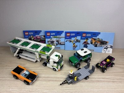 Lego City Lot Race Buggy Transporter 60288 Car Transporter 60305 Complete Builds - Image 1 of 4