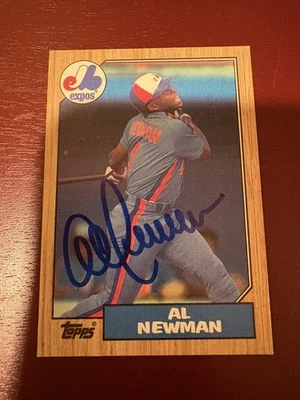 Auto firmado por Al Newman 1987 Topps Montreal Expos Foto 1 de 2