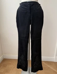 ALEXANDER McQUEEN schwarze Samthose mit Stickerei Gr. S/M Vintage - Bild 1 von 13