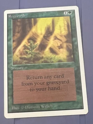 Magic the Gathering MTG Unlimited Regrowth NM-  (Beta Bob) - Image 1 of 2