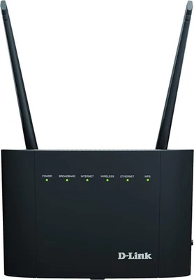 D-Link Modem Router Wireless AC1200 Gigabit VDSL/ADSL Dual-Band schwarz - Bild 1 von 3