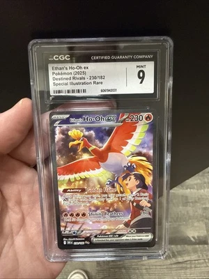 Juego de cartas coleccionables Pokémon Ethan's Ho-Oh EX Sir 230/182 Destined Rivals CGC COMO NUEVO 9 Foto 1 de 2