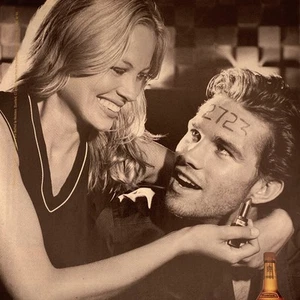 2003 Jose Cuervo Especial Tequila PRINT AD Smiling Couple Her Number Lipstick - Picture 1 of 3