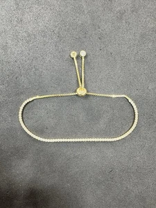 3,2 g Sterling Silber 925 Gold Wash CZ Tennis Bolo Armband Schmuck Konvolut Y - Bild 1 von 5