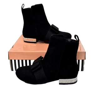 MINI MISS KG Niños Niñas Preciosas Mini Solo Cremallera Botas Negras EU 28 UK 9 - Imagen 1 de 8