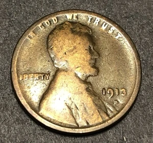 1913-D Lincoln Wheat Cent Penny - Bild 1 von 2