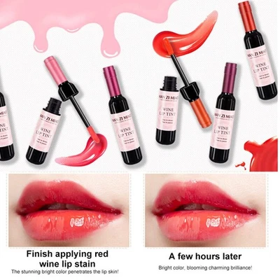 6 Colours Wine Lip Tint Gloss Liquid Lipstick Waterproof Long Lasting Matte Look - Image 1 of 4