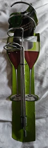 Stainless Steel Outdoor Wine Bottle & Glass Holder Set – Ideal for Picnics & BBQ - Picture 1 of 1