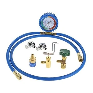 R134A Refrigerator Freon Recharge Kit R134A Charging Hose Guage with BPV31 - Picture 1 of 8