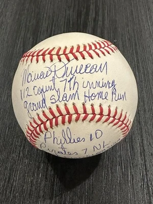 Mariano Duncan Muy Inscrito Autografiado ONL Béisbol Firmado Filis Foto 1 de 3