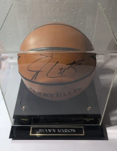 SHAWN MARION AUOGRAPHED / SIGNED FULL SIZE BASKETBALL PHOENIX SUNS NBA + DISPLAY - Picture 1 of 8