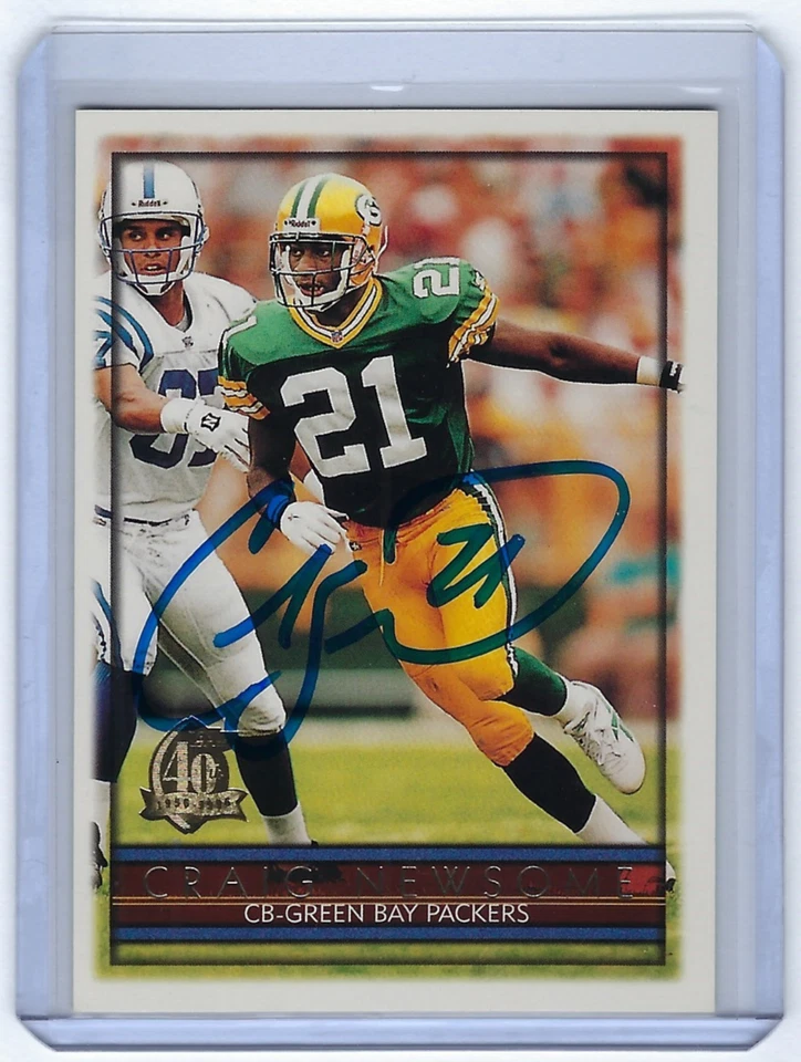 1996 PACKERS Craig Newsome signed card Topps #31 AUTO Autographed Green Bay - Image 1 of 1