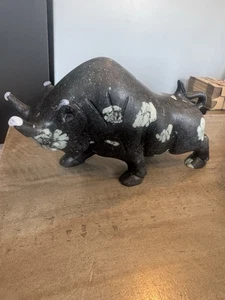 Chrysanthemenstein geschnitzter Stier 3,3 Pfund - Bild 1 von 8