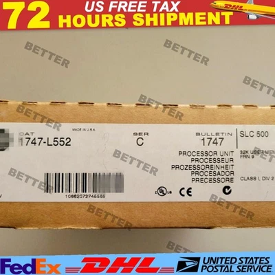 New AB 1747-L552 SLC 500 SLC 5/05 CPU Processor Unit 1747L552 US Free Tax - Image 1 of 4