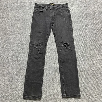 Мужские прямые джинсы Ring of Fire размер 31x30 черная джинсовая ткань искусственно состаренные приталенные - Изображение 1 из 4
