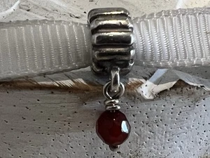Pandora Charm Genuine, RETIRED Hanging Carnelian Birthstone July 790166K - Picture 1 of 6