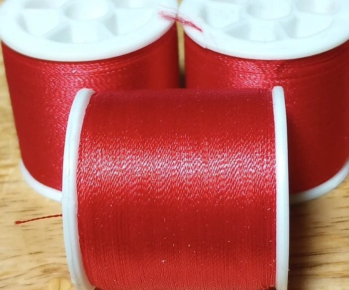 Coats LOT OF 3 SPOOLS 100% Rayon Embroidery Thread 125 Yards Red - Image 1 of 1