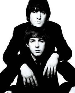 John Lennon and Paul McCartney Portrait Photo Print Poster Beatles - Picture 1 of 1