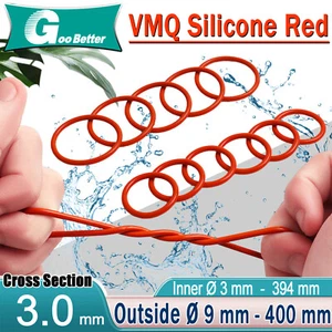 3mm Cross Section O Rings VMQ Silicone Food Grade 3mm-394mm ID High Temperature - Picture 1 of 170