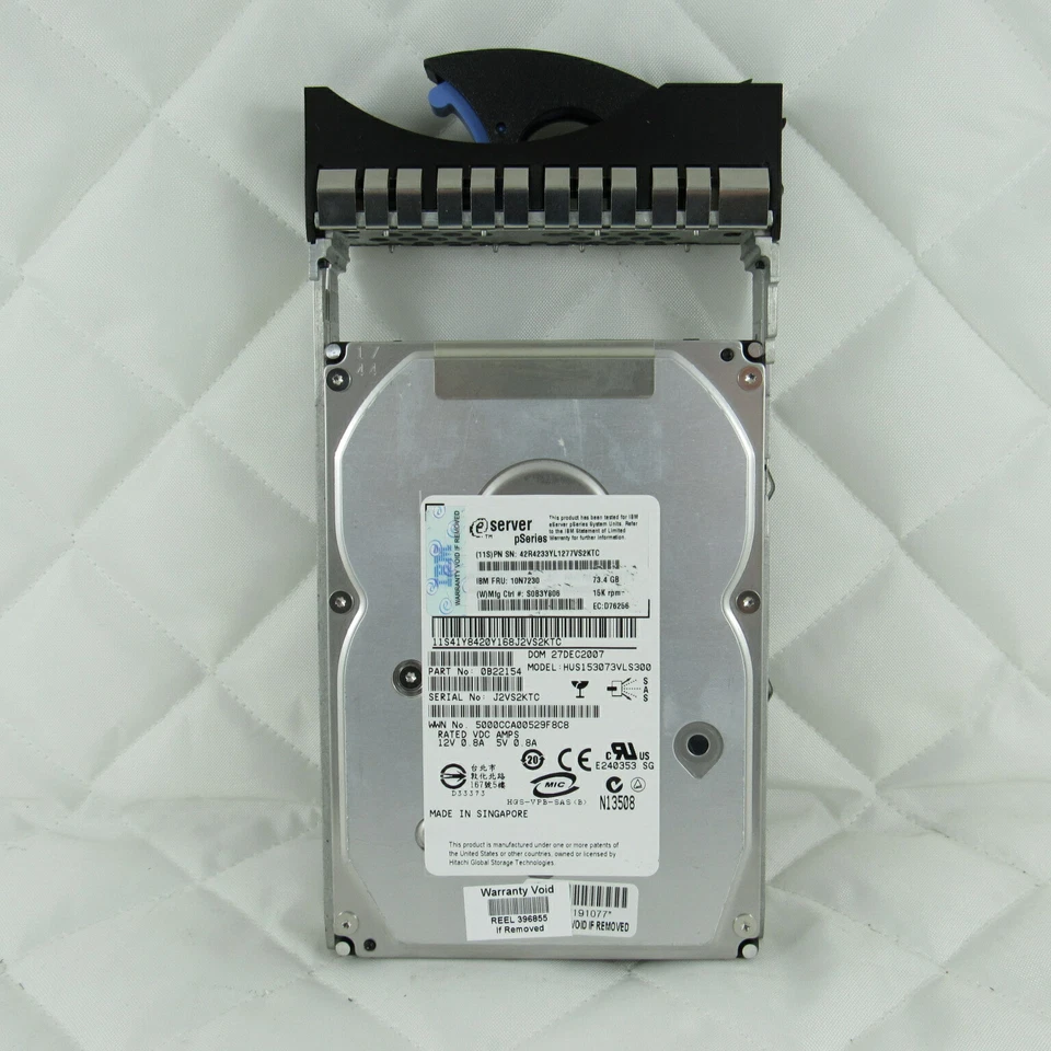 IBM LENOVO 73.4GB 15K HOT PLUG SAS HDD 3.5 LFF WITH CADDY 10N7230 - Image 1 of 1