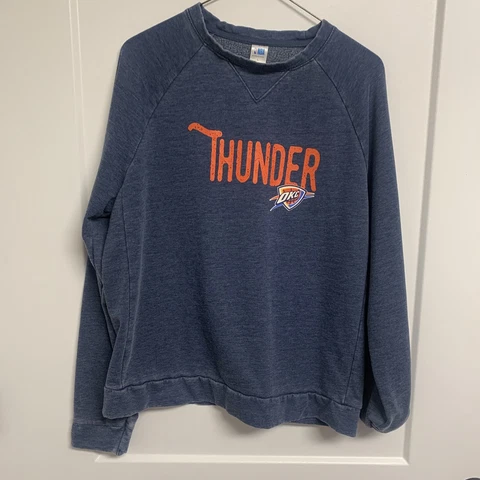 OKLAHOMA CITY THUNDER blue OKC NBA cotton VTG Sweatshirt youth Large Cover