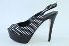 Chaussures Femme ALBANO 36 Ue Sandales Noir Tissu Blanc DS864-36