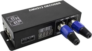 LED RGBW Controller 3x8A Decoder With Digital Display 3 Channel DMX512-4CH - Picture 1 of 9