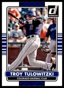2015 Donruss Troy Tulowitzki Baseball Card Colorado Rockies #81