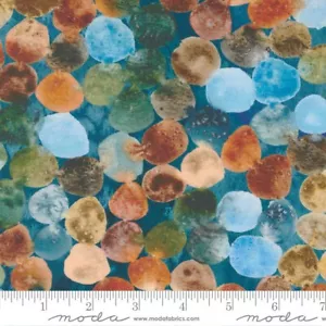 DESERT OASIS 3 yards MODA Fabric Create Joy quilting Teal River rocks 39767-13 - Picture 1 of 2