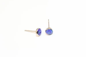 Titan Ohrringe Blau Grün Mix Opal 2 Stück 10 mm Pfostenlänge Hochwertiges Titan - Bild 1 von 5