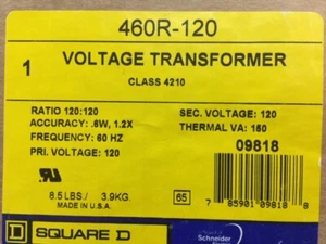 Nuevo en caja cuadrado D 460R-120 relación transformador de voltaje línea a línea 120:120 - Imagen 1 de 8