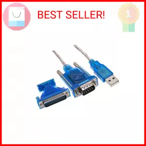 New USB 2.0 to RS232 COM Port 9 Pin Serial DB25 DB9 Adapter Cable Converter - Picture 1 of 2