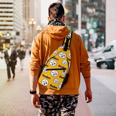 Pittsburgh Steelers Full Print Chest Bag Travel Crossbody Bag Fans Shoulder Bag Cover