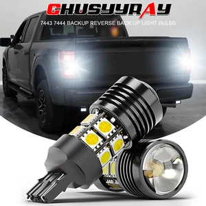 For Honda Accord Civic Sedan White 7443 LED Reverse Light Bulbs - Picture 1 of 13