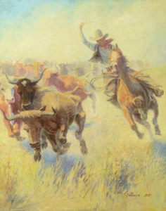 Elling William Gollings Turning The Lead Canvas Print 16 x 20 - Picture 1 of 4