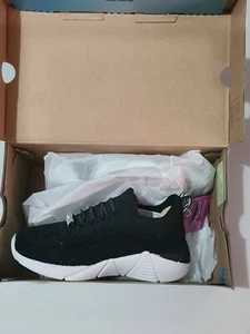 Skechers Air Cooled Memory Foam Trainers Black Girls UK 11 - Imagen 1 de 5