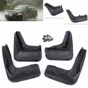 4pcs Black Splash Guards Mud Flaps For 2008-2011 09 10 BMW 3 Series E90 E91 E92 - Foto 1 di 12